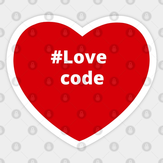 Love Code - Hashtag Heart Sticker by support4love